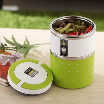 Homeo Double Layer Stainless Steel Lunch Box - Crockery - Best Price in Pakistan - HitShop.pk
